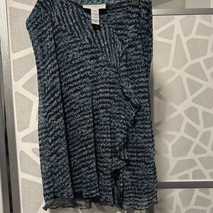 Sag Harbor Blue and Black Patterned Skirt